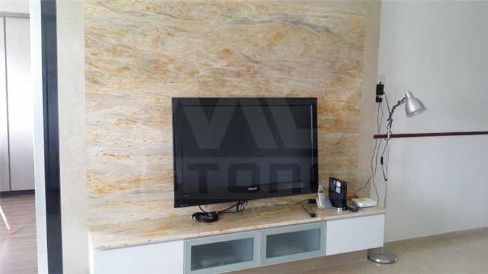 Marble TV Console - Golden Grain