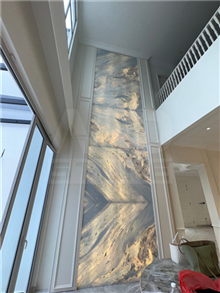 Dining Wall Luxury stone Crystal blue