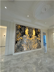 Luxury stone Balenciaga Enterance Wall