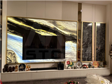 Sg Luxury Stone Panda White & Granite Black Forest / TV Wall/ Dining Table Marble Creamy White