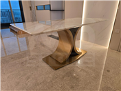 Sg Luxury Stone Panda White & Granite Black Forest / TV Wall/ Dining Table Marble Creamy White