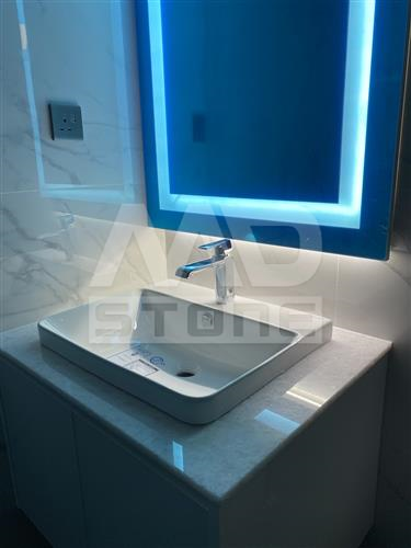 Vietnam White Marble Vanity